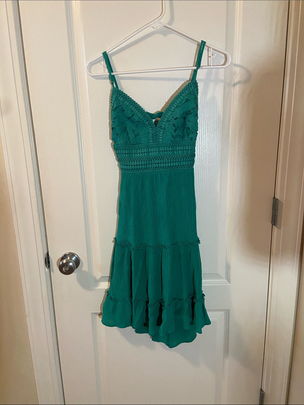 Backless Green Mini Dress